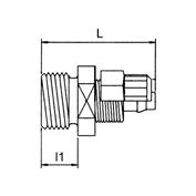 Schlauchverbinder - Verschraubungen für Schläuche Artikel DN Außengewindstoff L1 L2 Werk- mm mm mm Stück EURO 20776 4/6 M5 x 0,8 25 12 PVDF 5 a. A. 20779 4/6 M6 x 1 25 12 PP 10 a. A. 20782 4/6 M6 x 1 25 12 PVDF 5 a.