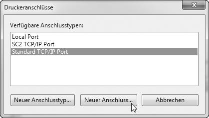 Wird der Druckertreiber mit einer "Kundenspezifische Installation", bei der "IPP" ausgewählt wurde, installiert, so wird der [SC-Print2005 Port] hinzugefügt.