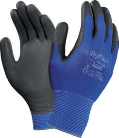 HyFlex 11-618 Handschuhe aus Nylon/Polyurethan, für leicht trockene oder gering ölige Arbeiten.