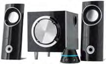 PC speaker 2.1 Mini Subwoofer Sound System Die elegante, leistungsstarke und kompakte 2.1 Audio-Anlage für Ihren PC oder Notebook!