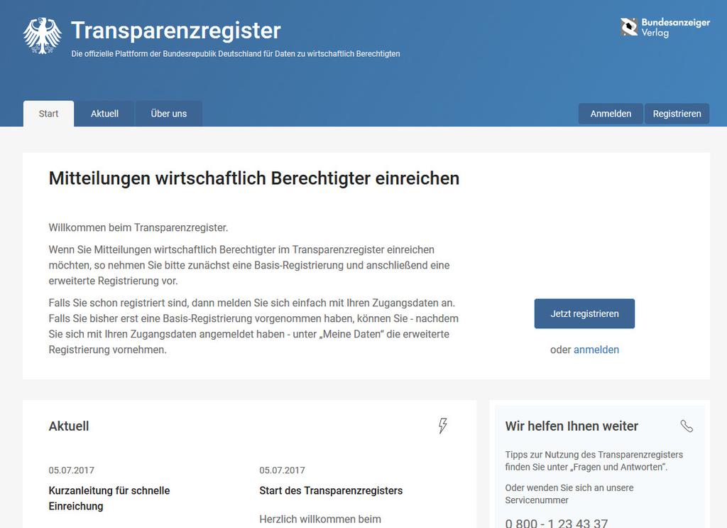 Transparenzregister www.
