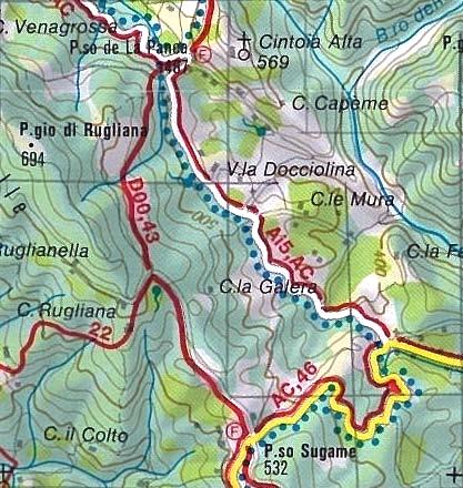Passo di Sugame La Panca Passo di Sugame Kurzbeschreibung: Leichte Streckenwanderung durch Wälder mit zum Teil schönen Ausblicken.