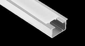 Die Verarbeitung der LED-Profile Wall und Floor erfolgt ganz normal montageverklebt oder im Dünnbettmörtel zu allen Belagsstärken ab 8 mm.