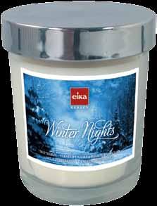 Marken-Branding verspricht dem Verbraucher die bewährte eika Qualität 1/8 Tray Duftkerze im Glas Winter
