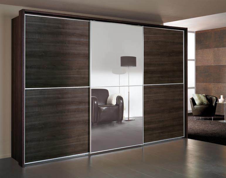 Let sliding door wardrobes with mirrors or mirrored glass make your room feel spacious.