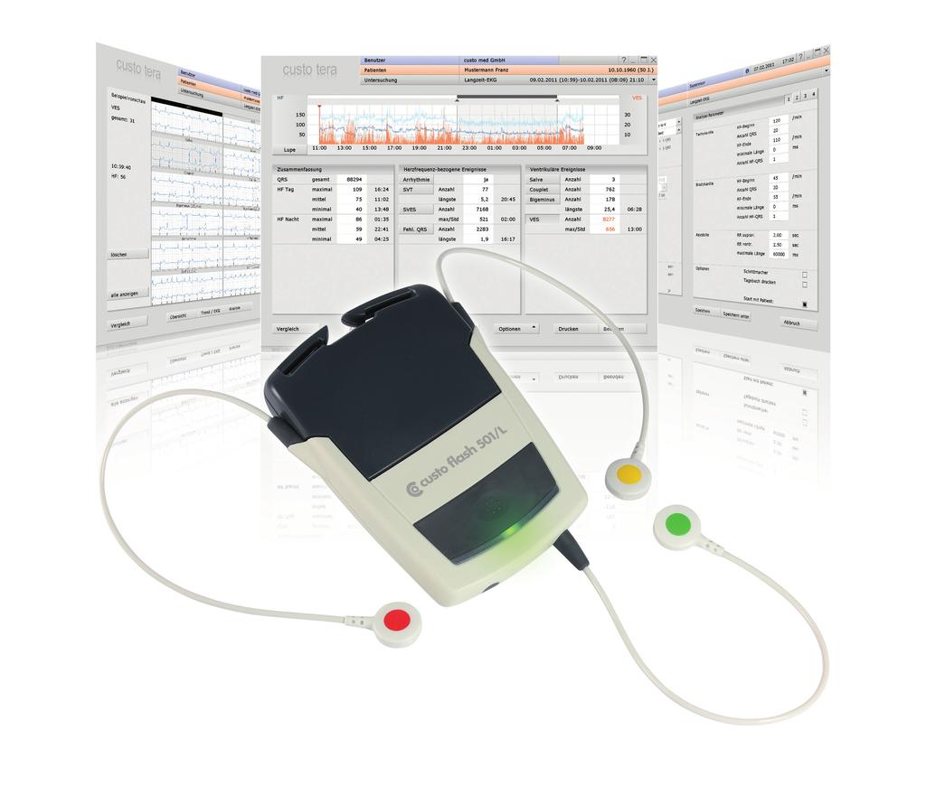Gebrauchsanweisung Langzeit-EKG tera light mit custo flash 501/L und custo diagnostic
