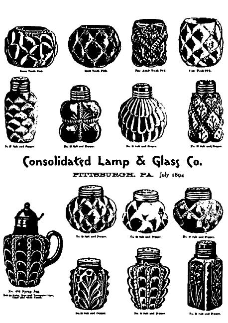 ter) [38] komplettieren wollte - es fehlten Salzstreuer - auf die Consolidated Lamp and Glass Co. und damit auf die künstlerische Tätigkeit von N. Kopp jun.