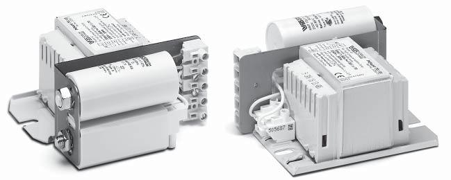 Vorschaltgeräte für Entladungslampen Kompakte Montage-Einheiten für HS- und HI-Lampen bis 10 W Vorschaltgeräte-Bauform: x mm Für Natriumdampf-Hochdrucklampen (HS), Halogen-Metalldampflampen (HI) und