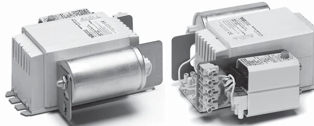 Vorschaltgeräte für Entladungslampen Kompakte Leistungsreduziereinheiten für HS-Lampen 0 und 400 W 1 Vorschaltgeräte-Bauform: 1x mm Für Natriumdampf-Hochdrucklampen (HS) Kompakte