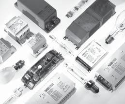 Vorschaltgeräte für Entladungslampen ELEKTRONISCH UND ELEKTRO- MAGNETISCH ELEKTRONISCHE UND ELEKTROMAGNETISCHE BETRIEBSGERÄTE Für Natriumdampf-Hochdrucklampen (HS), Halogen-Metalldampflampen (HI) und