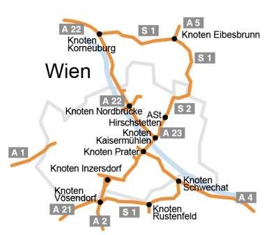 2. Vignettenpflicht in Österreich Mautpflichtiges Straßennetz Stand 2015 Die Benützung der folgenden Autobahnen und Schnellstraßen mit mautpflichtigen Kraftfahrzeugen,