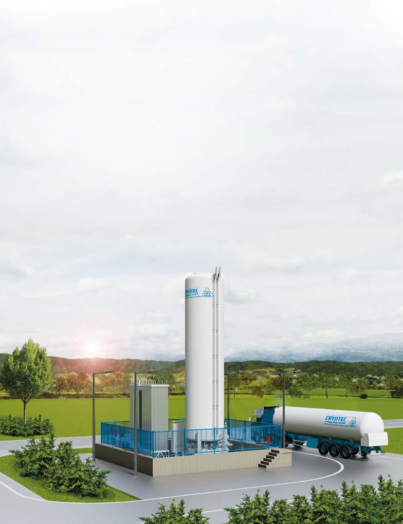 LNG-Tankstellenlösungen CRYOTEC Anlagenbau GmbH liefert und errichtet schlüsselfertige LNG-Tankstellen.