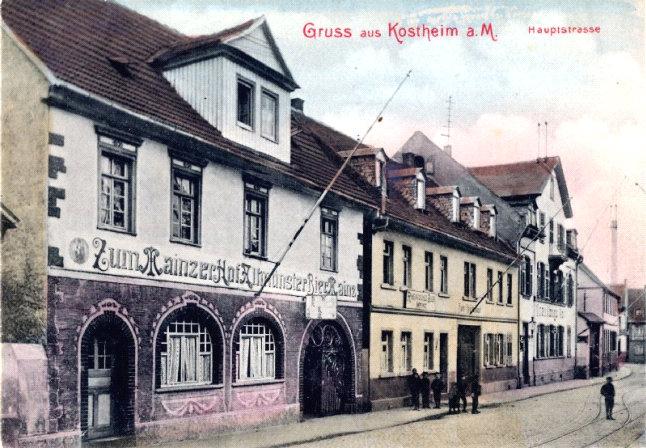 1903 vorhanden /N Kostheim, Kasteler Anker Brauerei Mainzer Hof Gruß aus Mainz-Kostheim