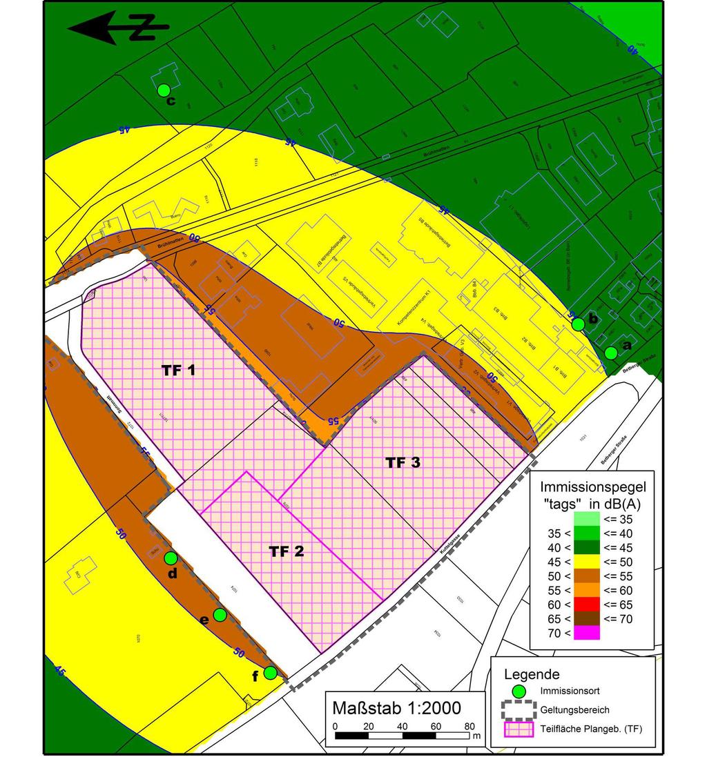 Anlage 8 Bebauungsplan "Hekatron" auf Gemarkung Sulzburg - Lageplan mit flächenhafter Darstellung der ausschließlich