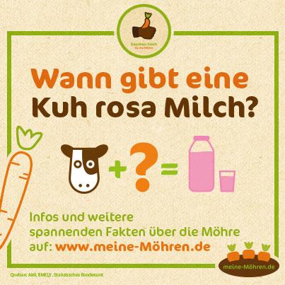 Kühe geben rosa Milch - Vorliebe für Möhren Bonn, 07. Juli 2016 (AMI) Kühe geben rosa Milch. Sie meinen dies kann nur ein Wunder oder Zaubertrick sein. Vielleicht eine Ente!