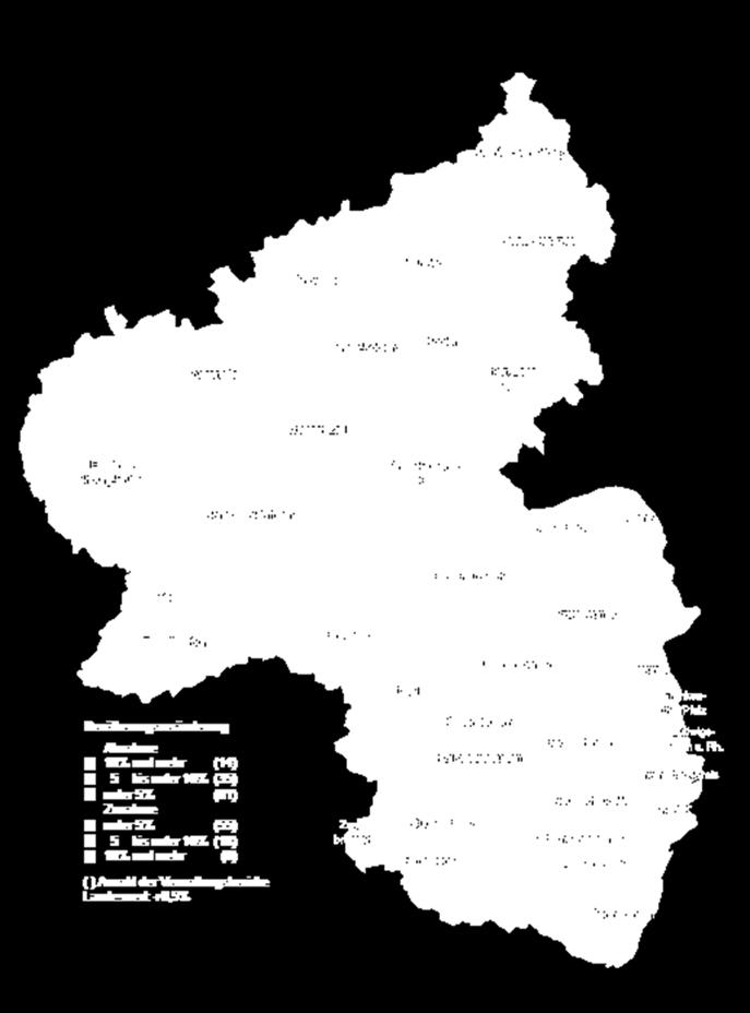 Zuwächse verzeichnen vor allem die Rheinschiene und die Grenzregion zu Luxemburg.