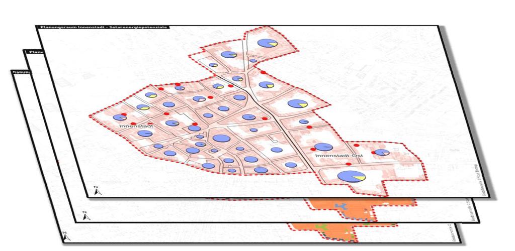 Masterplan Detaillierte Quartiersanalyse als Basis Technik Raum Mensch Informationsebene Technik: Potenziale für dezentrale Erzeugung und