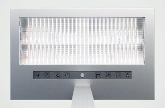 Albedo one LED-Stehleuchte Technische Spezifikationen 18 19 Leuchtmittel LED Montageart Boden/Stand Lichtaustritt direkt/indirekt Anteil Direktlicht 36% Lichtstrom (gesamt) 6200 lm (max.