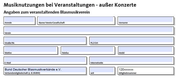 Anmeldung mit Fragebogen Veranstaltungen Verbandsmitgliedschaft