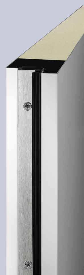 ThermoPro TPS Türblatt Alle ThermoPro Türen sind mit einem innen und außen vollflächigen, 46 mm dicken Stahl-Türblatt mit innenliegendem Flügelprofil und Dickfalz- Ausführung ausgestattet.