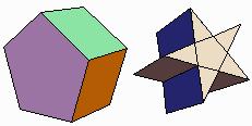 5 und 6). Es existiert in zwei chiralen Ausführungen. Zwei Vierecke werden an einer Kante verbunden und der Raum zwischen den nicht verbundenen Ecken mit 4 Dreiecken wie in den Abbildungen aufgefüllt.