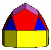 14,4385 a³ Oberfläche A 30,19518 a² J34T1B3-Diamantpolyeder 32 Ecken, 32 Flächen, 62 Kanten; 8 Diamantflächen, 14 Dreiecke, 10 Fünfecke Volumen V 14,4385 a³ Oberfläche A 30,19518 a²