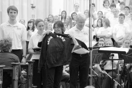 In der ersten, an der Marienschule, wurden Stücke aufgeführt, bei denen der Chor das Orchester getrennt auftraten.
