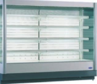 Ein getrennter Kältemittelkreislauf mit luftgekühltem, hermetischem Verflüssigungssatz. Kältemittel R404A. Höhenverstellbare Stellfüsse.