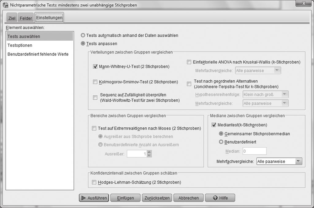 Schäfer A & Schöttker-Königer T, Statistik und quantitative Methoden für (2015) Arbeitsblatt 1 SPSS Kapitel 6 Seite 13 Überprüfen wir das