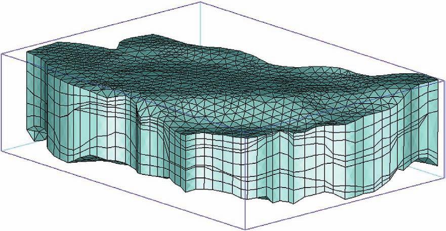Aus den Rohdaten der Aufschlußdatenbank wurde ein hydrogeologisches Konzeptmodell erarbeitet. Die Geometrien und Parameter dieses Modells werden als Projektdaten im DKA gehalten.