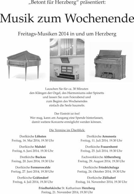 Herzberg - 22 - Nr. 10/2014 Vortrag Freitag, 23. Mai, 19.30 Uhr, Herzberg, Gemeindesaal Magisterstr.