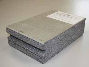 EPS - Kellerdeckendämmelemente WLG 032 Typ Silipor grau Polystyrol-Hartschaum EPS WLG 032 (grau) (B1), darauf eine 3 mm dicke grau pigmentierte Zementfaser-Bauplatte (A2).