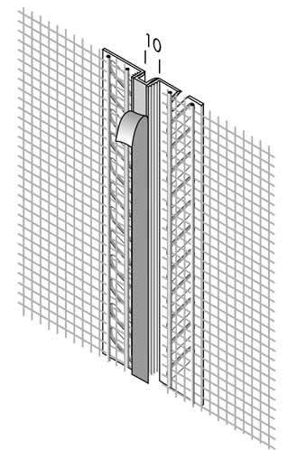 Dehnfugenprofil S Dehnfugenprofil mit beidseitigem Gewebeschenkel für ebene Wandflächen und Ecken bei geringen Bauteilbewegungen Für