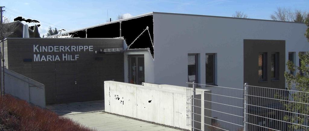 Ostseite Kindertagesstätte Maria Hilf Krumbach hier der barrierefreie Zugang zur