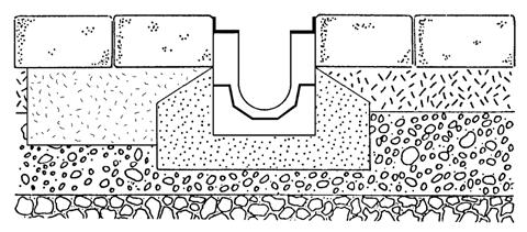 Bei stark frequentierten Schwerlastbereichen empfehlen wir ein C 25/ XF1-Fundament mit cm Höhe und eine Breite von je cm über das Rinnen außenmaß.
