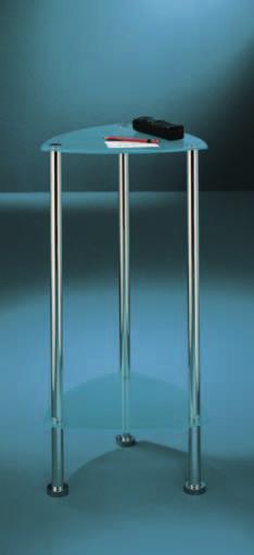 Occassional table Profile: 25 mm, shiny gold. Shelves: Dull glass.