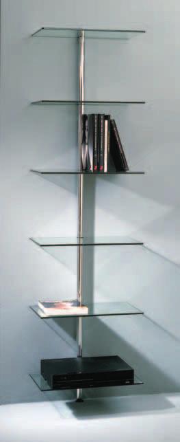 Regal mit Konsole Profil: 25 mm, Silber Glanz e.g. Shelf unit with console, Profile: 25 mm, shiny silver z.