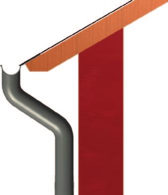 Attika-Plus-Gully aus PUR mit Edelstahl-Flachkanalsystem Das Flachkanalsystem besteht maximal aus 5 verschiedenen Bestandteilen: 1. Flachkanal-Anschlussstutzen 2. Flachkanal-Hauptteil 3.