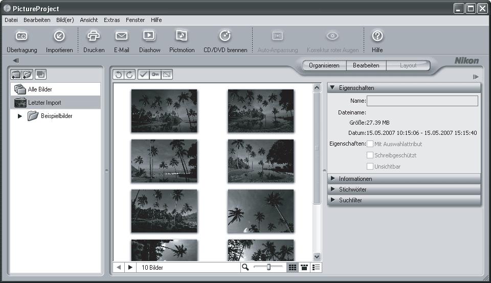 Installieren von PictureProject PictureProject Installieren Sie die mitgelieferte Software PictureProject.