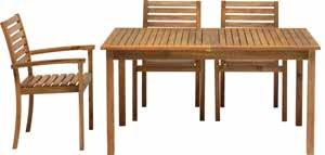 90 Bistro-Stuhl, x x 80 cm,.6, 9.90 Leon Sonnenschirm, Stahlrohrgestell pulverbeschichtet, weiss, Polyester écru, rot oder gelb, Ø: 00 cm,..000ff, 9.