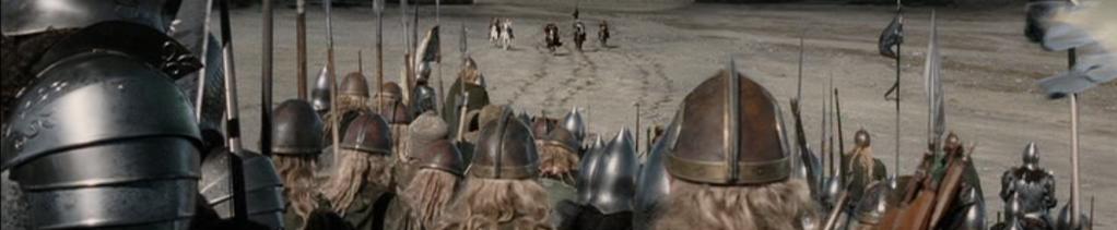 Artikel zu den Zeitereignissen Tolkiens "Herr der Ringe" aus anthroposophischer Sicht (52) Aragorn hält eine flammende Rede vor Gondors Streitmacht Sam nimmt Frodo auf seine Schultern Johann