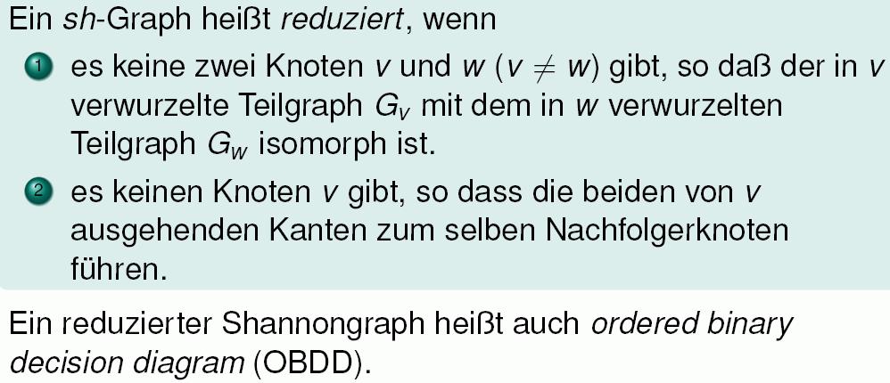 Reduzierte Shannon-Graphen Beispiel für eine Reduktion eines Shannon- Graphen: