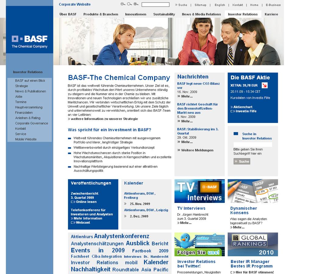 Wir stehen Ihnen gerne für Fragen zur Verfügung BASF Investor Relations Team Telefon: