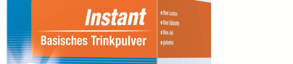 Schnell und klar löslich Fruchtiger Orangengeschmack Nur einmal täglich einzunehmen Mit Vitamin C und Vitamin B2 Ohne Lactose, Süßstoffe und Jod glutenfrei Nahrungsergänzungsmittel mit basischen