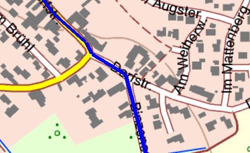 Straßenname 2: Dorfstraße Klassifizierung: Beschreibung des IST-Zustandes: Gemeindestraße Fahrkomfort: Gut Verkehrssicherheit: Mittlere