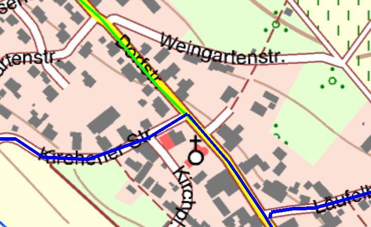 Straßenname: Dorfstraße Straßenname 2: Kirchener Straße Klassifizierung: Beschreibung des IST-Zustandes: Kreisstraße Nummer: K6325