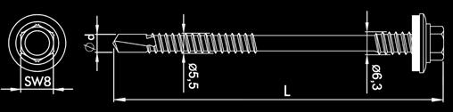 x 235 SW8 16 160 215 945906 6,3/5,5 x SW8 16 175 230 945907 6,3/5,5 x 275 SW8