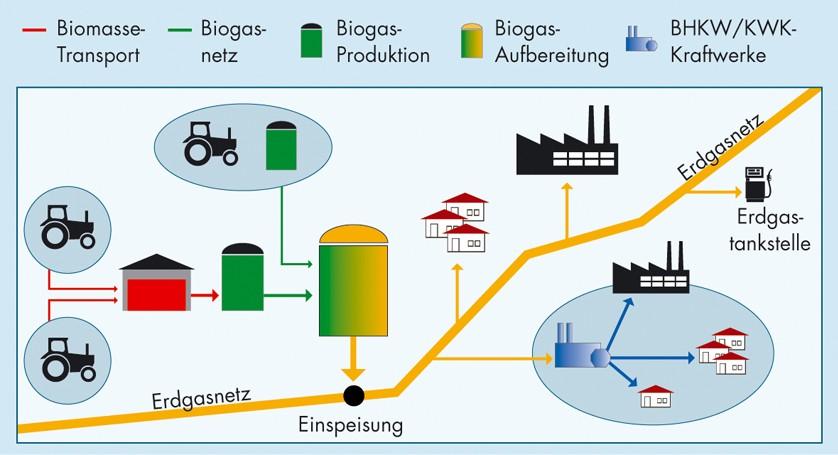 Biogasanteil im Erdgas Energie