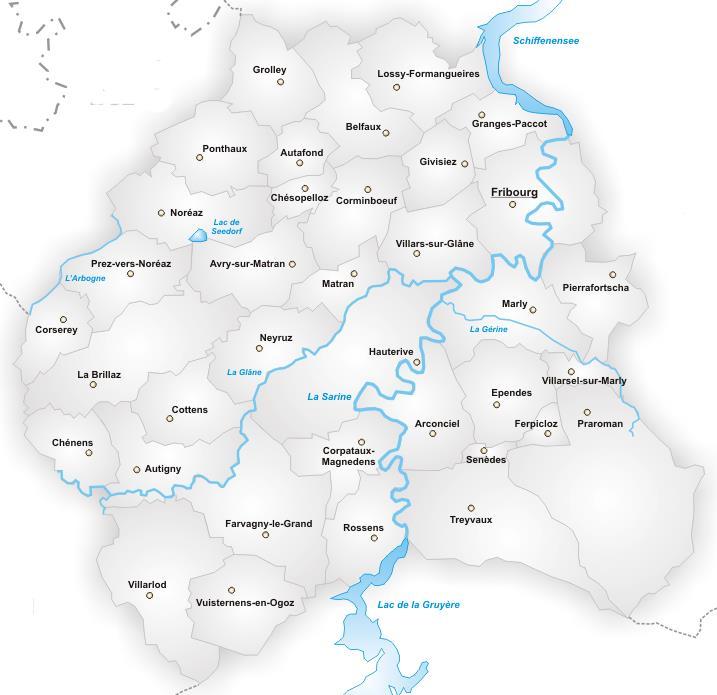 Erster Teil: Geografie, Bevölkerung, Sprachen und Traditionen Hauptstadt des Kantons ist Freiburg (Fribourg), zweisprachige Stadt.