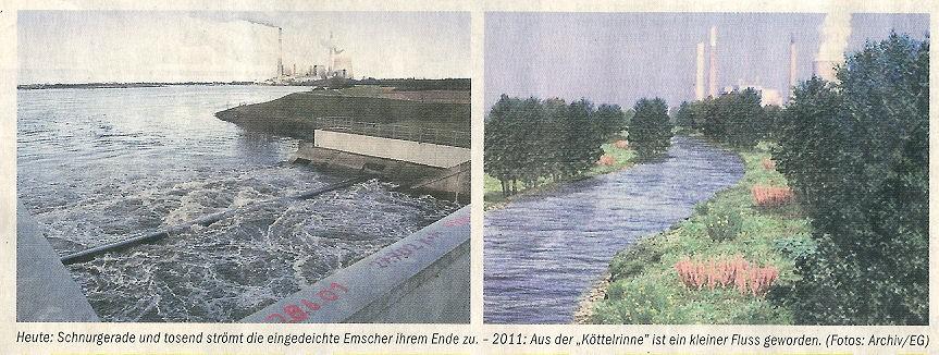 NRZ Dinslaken-Voerde-Hünxe Freitag 12.1.2007 Das schönere Ende der Emscher MASTERPLAN. Nach 60 Jahren zieht der Fluss noch einmal um. Mündung wird touristische Attraktion des "Neuen Emschertals".